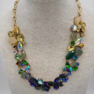 J Crew Sea Glass Ombre Crystal Necklace